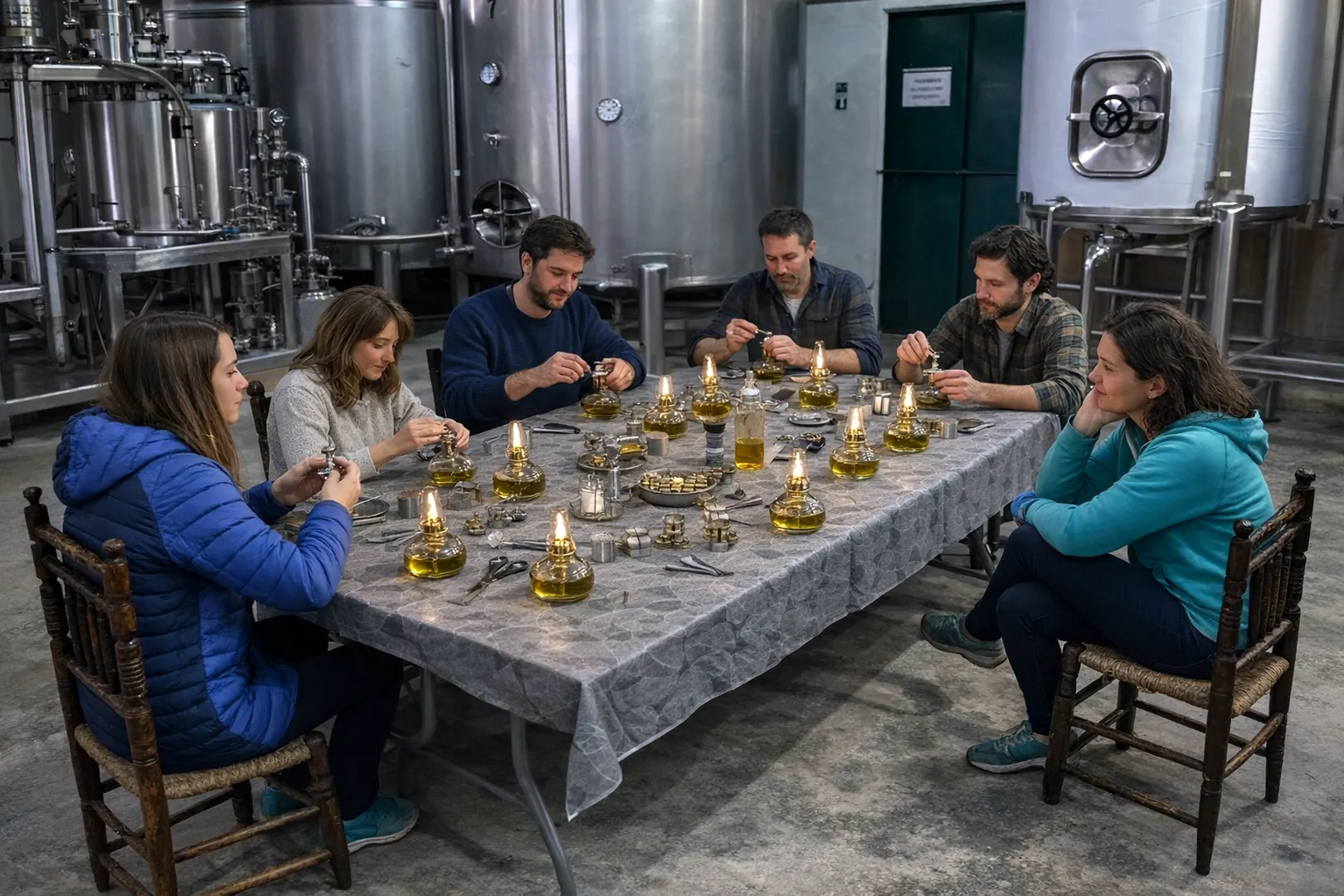 Taller de lámparas artesanales de aceite